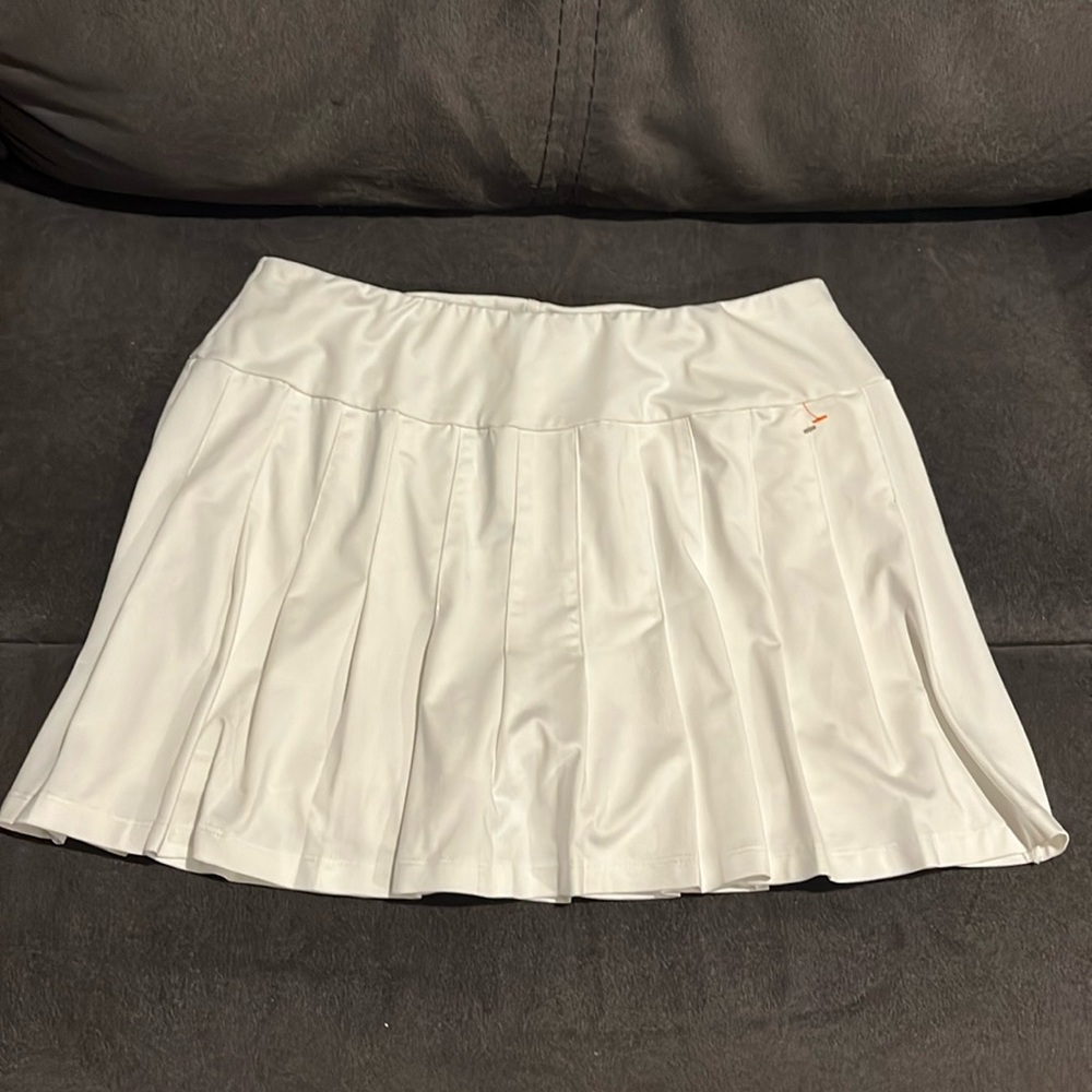 White tennis skirt